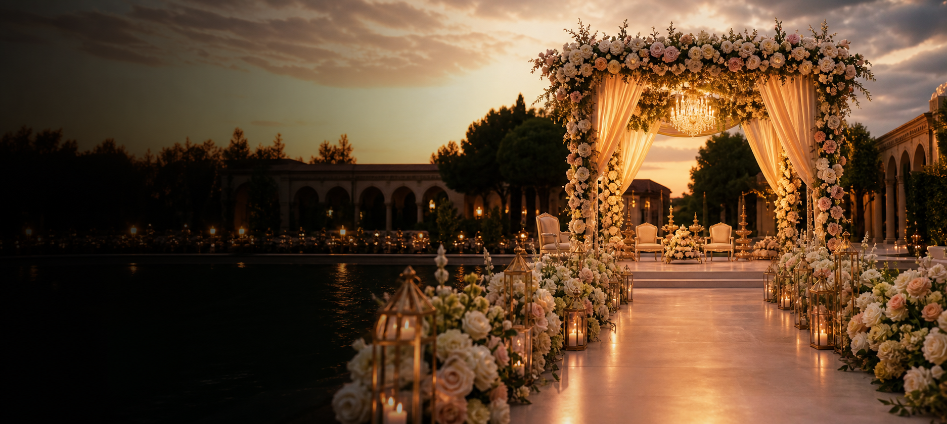 Luxury wedding ceremony decor